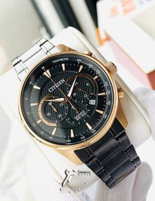 سیتیزن کوارتز مشکی رزگلد کرنوگراف