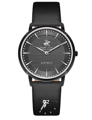 ساعت بند چرمی مردانه پولو