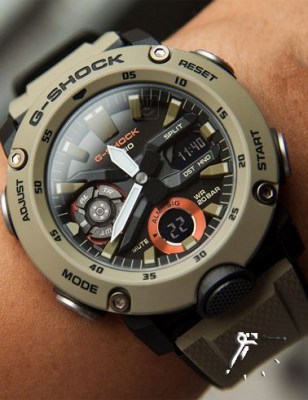 کاسیو جیشاک رنگ خاکی 