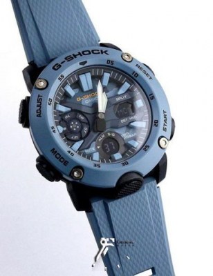 جیشاک مشکی آبی قاب کربن