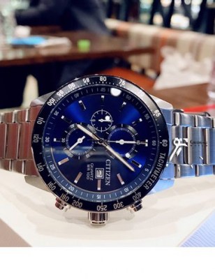 سیتیزن کرنو فلزی صفحه سورمه ای